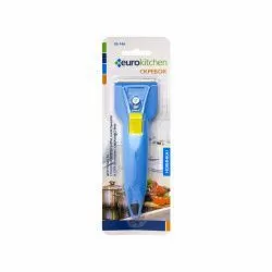 Скребок Eurokitchen для чистки стеклокерамики, голубой/желтый