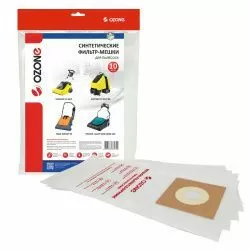 Фильтр-мешки Ozone синтетические увеличенной вместимости 10 шт для KARCHER, TASKI, TRUVOX