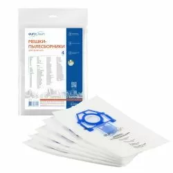Мешки-пылесборники Euroclean синтетические 4 шт для BOSCH, ROTEL, ZELMER и др.