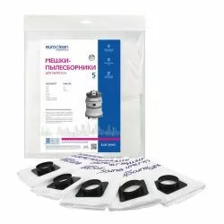 Мешки-пылесборники Euroclean синтетические 5 шт для GISOWATT, MAKITA