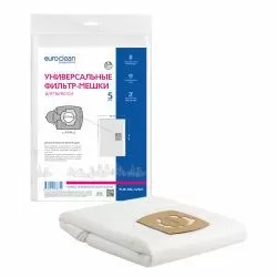 Универсальные синтетические фильтр-мешки Euroclean, горизонтальные, размер 600х450 мм, диаметр фланца 43-56 мм, 5 шт