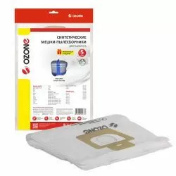 Мешки-пылесборники Ozone синтетические 5 шт  + микрофильтр для MOULINEX, PRIVILEG