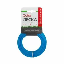 Леска Cofra 2,4 мм сечение звезда для триммера, 15 м