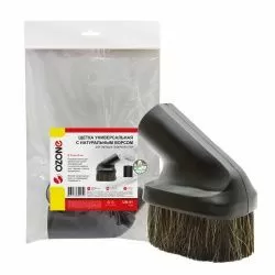 Универсальная щетка для пылесоса Ozone с натуральным ворсом, под трубку 32 и 35 мм