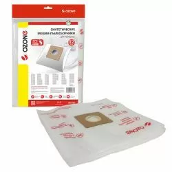 Мешки-пылесборники Ozone синтетические 12 шт + 2 микрофильтра для ROWENTA, OBH NORDICA, MOULINEX и др.