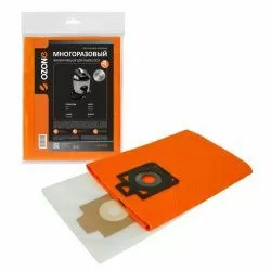 Мешок-пылесборник Ozone многоразовый c высокой степенью защиты HEPA-фильтра, с текстильной застежкой для FIORENTINI, LAVOR, RUPES и др.