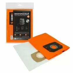 Мешок-пылесборник Ozone многоразовый c высокой степенью защиты HEPA-фильтра, с текстильной застежкой для BOSCH, HAMMER, HAMMERFLEX и др.