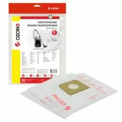 Мешки-пылесборники Ozone синтетические 3 шт для SINGER, ELECTROLUX, ZANUSSI и др.