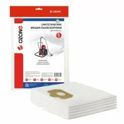 Мешки-пылесборники Ozone синтетические 5 шт для CLEANFIX