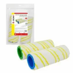 Комплект универсальных мягких роликовых щеток Ozone для электрошвабры, цвет желтый для KARCHER