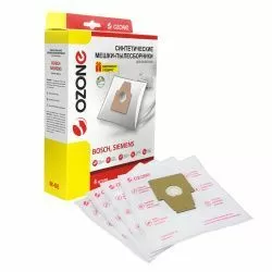 Мешки-пылесборники Ozone синтетические 4 шт + микрофильтр для BOSCH, PRIVILEG, QUELLE и др.