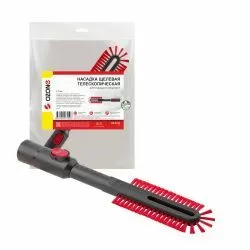 Насадка для пылесоса Ozone телескопическая щелевая с мягким синтетическим ворсом, под трубку 32 мм