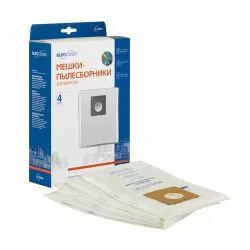 Мешки-пылесборники Euroclean синтетические 4 шт для SALCO, FUNAI, ATLANTA и др.