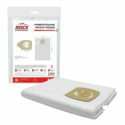 Универсальные синтетические фильтр-мешки Rock Professional, диаметр фланца 58-70 мм, до 36 л, вертикальные, 5 шт