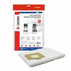 Мешки-пылесборники Ozone синтетические 5 шт для DELVIR, SOTECO, VIRUTEX