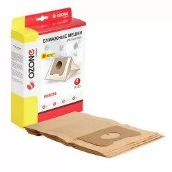 Мешки-пылесборники Ozone бумажные 4 шт для PHILIPS