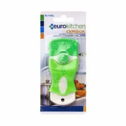 Скребок Eurokitchen для чистки стеклокерамики, белый/салатовый