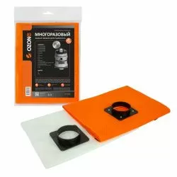 Мешок-пылесборник Ozone многоразовый c высокой степенью защиты HEPA-фильтра, с текстильной застежкой для GISOWATT, MAKITA