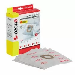 Мешки-пылесборники Ozone синтетические 5 шт + микрофильтр для BAUKNECHT, BESTRON, BETRON и др.