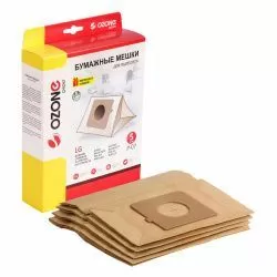 Мешки-пылесборники Ozone бумажные 5 шт для LG, EVGO, POLAR и др.