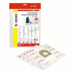 Мешки-пылесборники Ozone синтетические 3 шт для PANASONIC, BLACK&DECKER, SAMSUNG