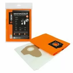 Мешок-пылесборник Ozone многоразовый c высокой степенью защиты HEPA-фильтра, с текстильной застежкой для BENNETT, FAVOURITE, FINEPOWER и др.