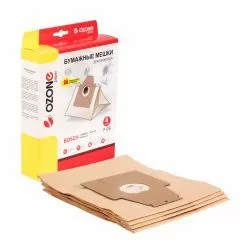 Мешки-пылесборники Ozone бумажные 4 шт + 1 микрофильтр для BOSCH, PRIVILEG, QUELLE и др.