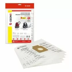 Мешки-пылесборники Ozone синтетические 5 шт + микрофильтр для HOOVER